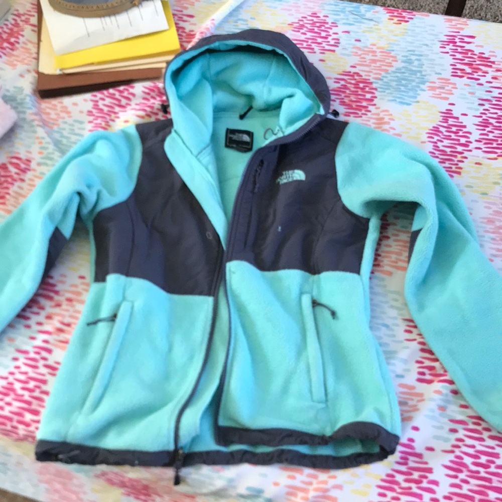 Light blue North Face jacket